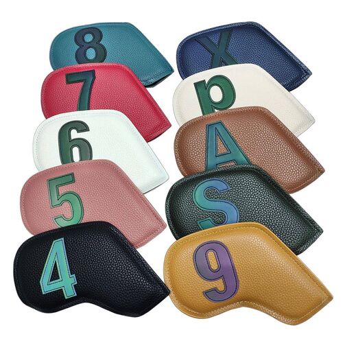 10pcs/set Golf Iron Headver 3-9,P,S,A , Club Head ver Embroi
