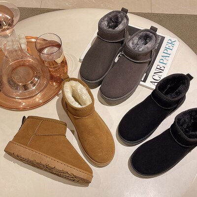Winter Women Short Plush Warm Snow Boots Casual Shoes 雪地靴