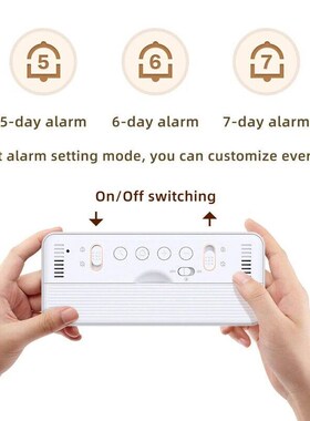 8001-EN Multifunctional Digital Clock LED Brightness Adjusta