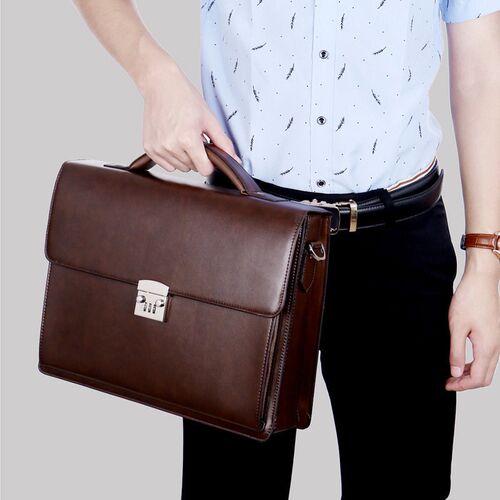 New Male Bring Password Lock Briefcase Diagonal Package Genu