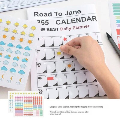 2025 Wall Hanging Calendar Kawaii Yearly Planner Sheet Memo