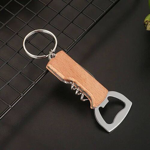 15Pcs Beer Bottle Opener Keyring Keychain Stainless Steel Mu