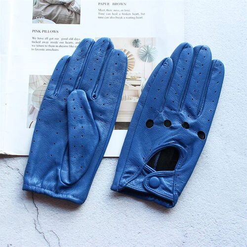 Summer Driving Leather Gloves Womens Thin Sheepskin Unlined