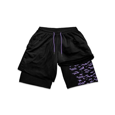 Dragon Ball Series Shorts Fire Shadow Double Layer Beach Pan