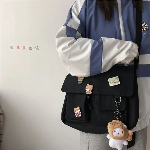 Japanese Harajuku Cute Retro Girl Messenger Shoulder Bag Can