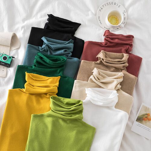 Turtleneck Women Sweaters  Autumn Winter Sweater Knitted