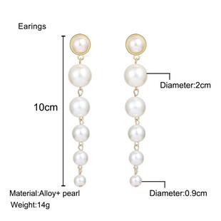 Long Fashion Earrings人造珍珠耳环 Pearl Vintage French Style