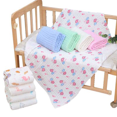Cotton 6-Layer Gauze Childrens Quilt Pleated Babys Quilt B