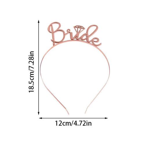 1Set Bride To Be Veil Satin Sash Hairband Bridal Shower Wedd