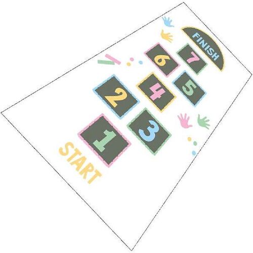 Wall Stickers for Kids Hopscotch Floor Vision Toy Game