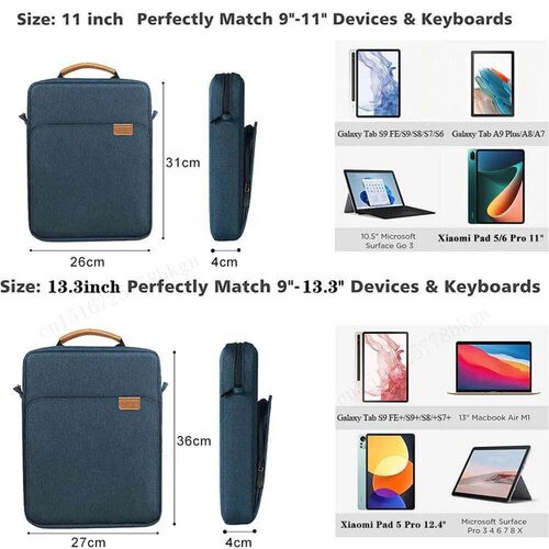 Tablet Sleeve Bag For  Galaxy Tab S7 FE Plus A8 S6 Lite Case