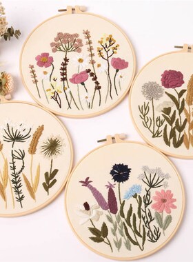 Embroidery Starter Kit With European Pattern and Instruction