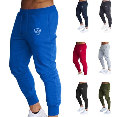 black Dark Trousers For Men Sweat pants Track Jogging white