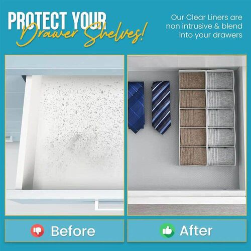 1 Roll Shelf Liner Drawer Liner for Kitchen Cabinets Non-Sli