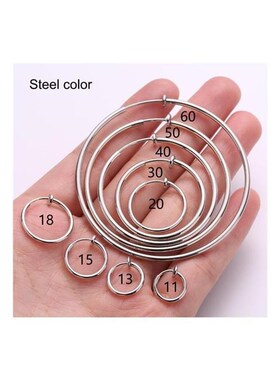 1 Pair Ear Cuff Fake Hoop Earrings Man Wiout Drilling Ear