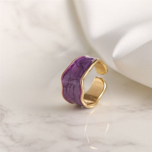 Enamel Drop Glaze Ring Student Joint Ring Ins Simple Cold Op