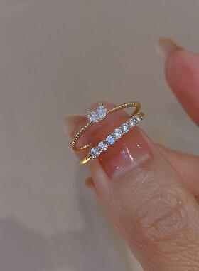 New Fashion Weave Crystal Heart Shaped Cute Wedding band Rin