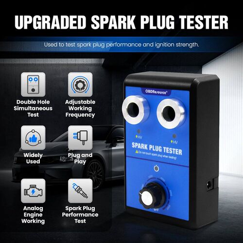 OBDResource Car Spark Plug Tester Dual Holes 0-6000rpm Work