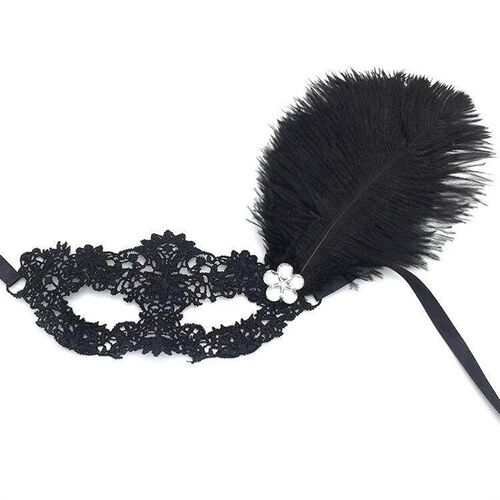 Halloween Venice masquerade dance show feather lace mask ha