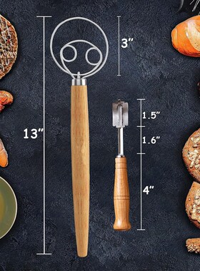 Dough Whisk Bread Lame SourDough Scoring Tool Scraper Proof