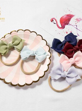 Ins Soft Stetch Nylon Thin Hair Ring Bas Bow Hair Accessori
