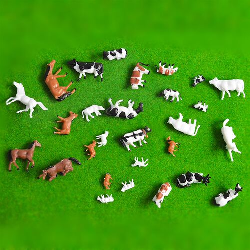 HO 1:87 ama Model Cows Horse Sheep Plastic Animal Toys DIY M