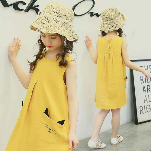 Summer New Girls Vest Princess Dress Childrens Dress Summer