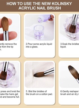 Kolinsky Acrylic Nail Brush Kolinsky Hair Bristles Round Sha