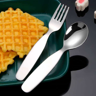 316 stainless steel childrens spoon tableware cute baby eat