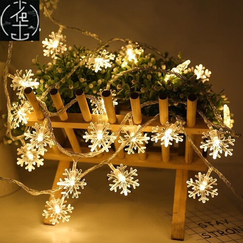 Snowflake LED Light Christmas Decorations For Home Hanging