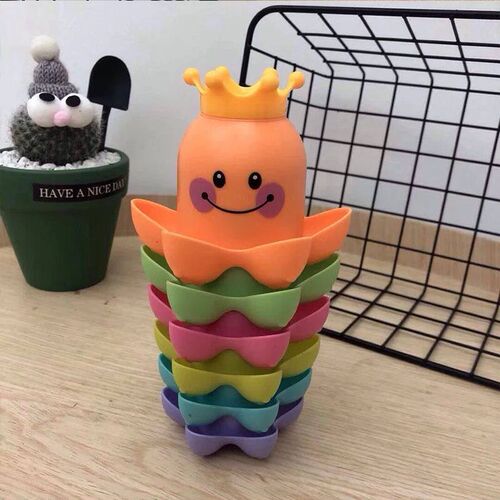 1Pcs Kids Ocean Life octopus Stacking Cups Bath Toy Children