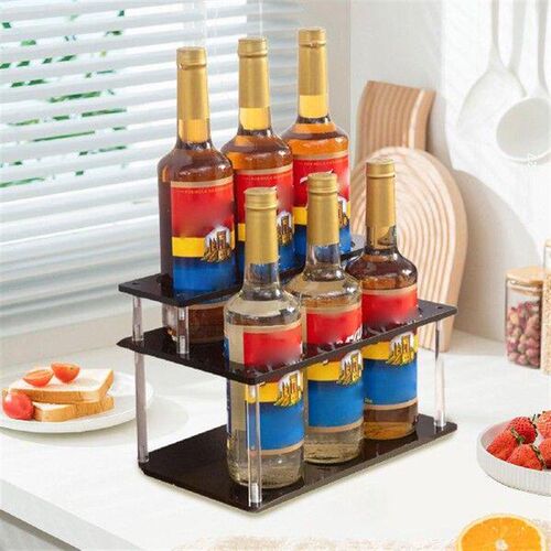 Coffee Syrup Rack Condiment Storage Rack Stable 2Tier Space