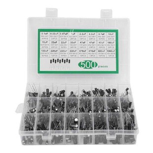 500Pcs 24 Values 16V-50V 0.1uF-1000uF Metal Electrolytic