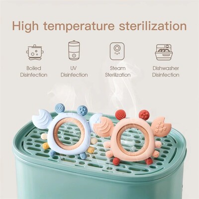 Silicone Baby Teether Baby Toys 0 to 6 Months BPA Free chewi
