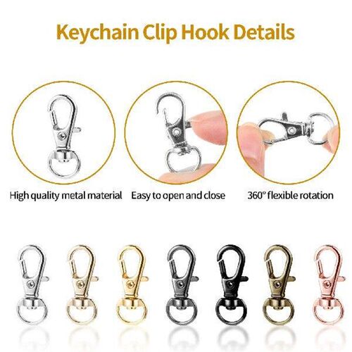 56Pcs Swivel Clasps Set Zinc ALloy Rotating Snap Hooks