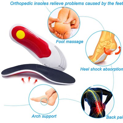 Orthopedic Insoles for Flat Foot Orthotics Gel shoes sole In