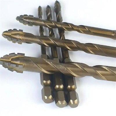 Four-Edged Eccentric Drill Bit Serrated Skewed Head