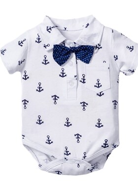 Newborn Boy Clothing Outfit Suit Baby Party Short Bowknot Ha