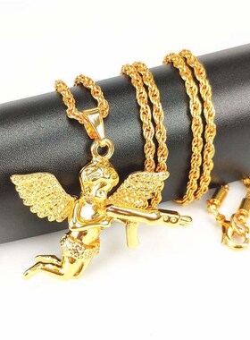 Boutique in the new rap angel wings pendant pure copper micr