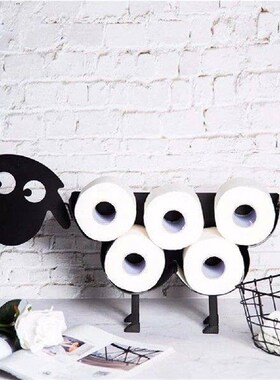 Metal Sheep Toilet Paper Roll Holder Black Bathroom Paper