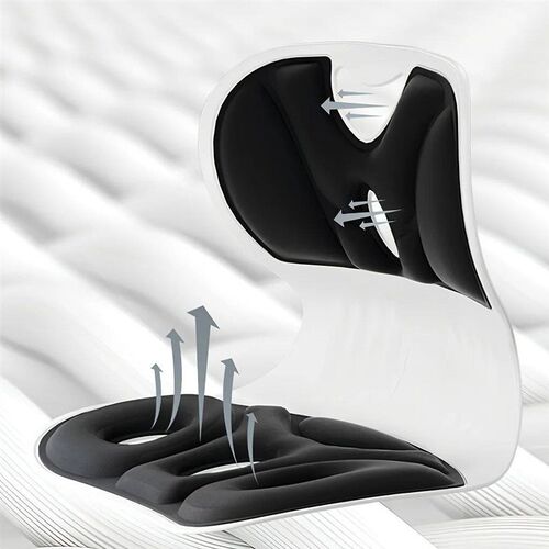 1pc Ergonomic Lumbar Support Pillow,Anti-Fatigue Back Cushio