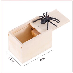 2Boxs Box Party Fav Spider Halloween Scary Prank Wooden Toys