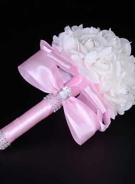 Bridal Bridesmaid Wedding Bouquet 12 Colors Roses Artificial