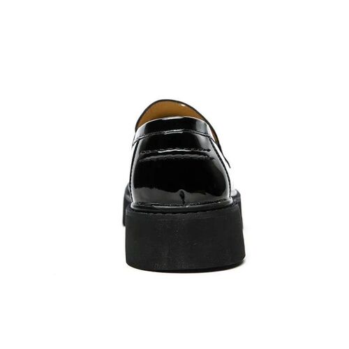 New Black Loafers Men Pu Leather Shoes Breathable Slip-On So