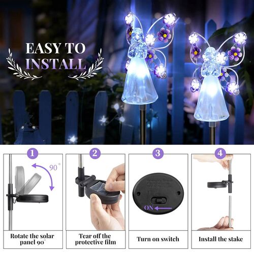 Solar Garden Light Angel Solar Landscape Decorative Light Ou