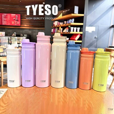 Tyeso Stainless Steel Thermal Water Bottle Portable Tumbler