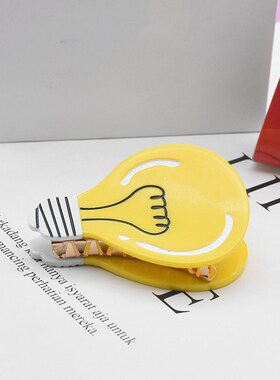 New Korean Version Of Simple Yellow Light Bulb Hair Clip Cla
