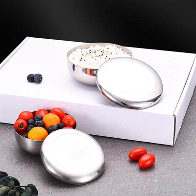 Stainless Steel Bowl Korean Big Cooked Rice Bowl with Cover