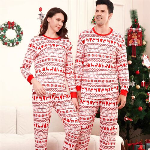 Christmas Family Matching Pajamas Set Couple Striped Pyjamas