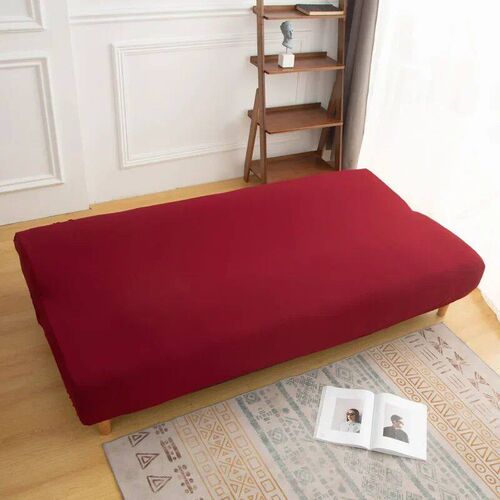 Solid Color Armless Sofa Bed ver Elastic Cheap Couch vers fo